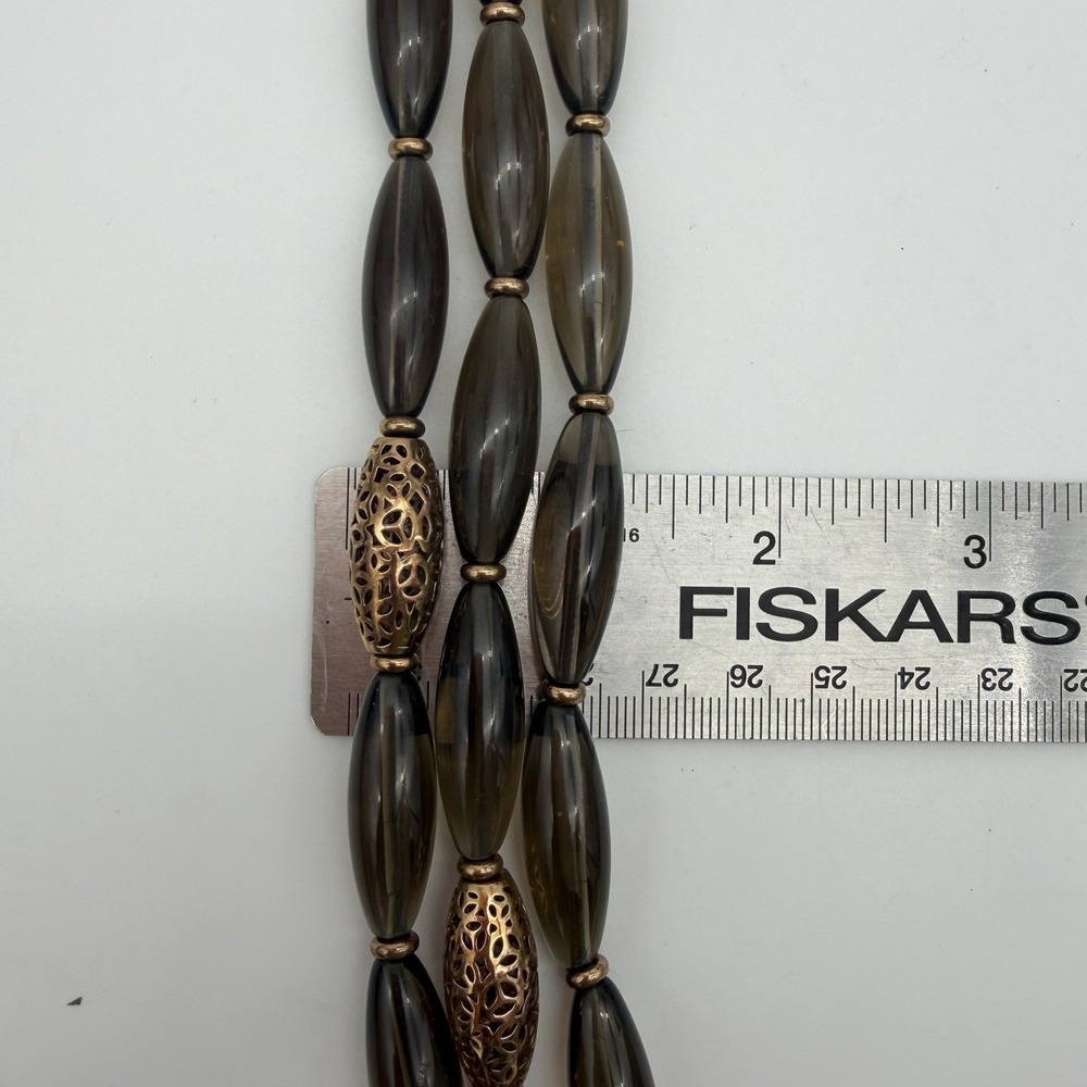 Di modolo Sahara Smoky Quartz Necklace Sterling Silver 18k Rose Gold Plated Read - Picture 16 of 16